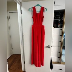 Express- Deep Red Orange jumpsuit- size 4